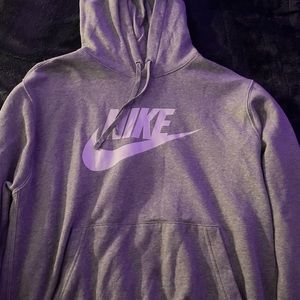 grey large nike hoodie